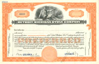 Detroit-Michigan Stove Co. - Stock Certificate
